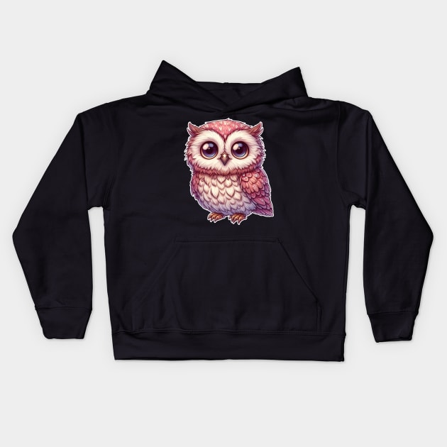 Cute Owl Kids Hoodie by InfiniteZone